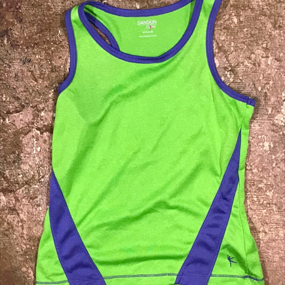 Danskin Now Girls Tank Top Size 6/6x Small Green